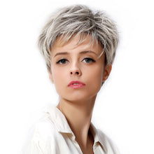 Load image into Gallery viewer, Gradient Short Straight Hair Fluffy Dyed Chemical Fiber Wig