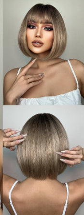 Fashion Natural Chemical Fiber Air Bangs Fashion Full-head Wig