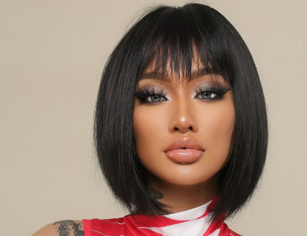 Fashion Natural Chemical Fiber Air Bangs Fashion Full-head Wig