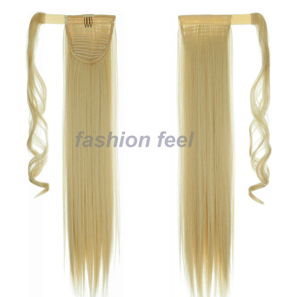 S-noilite Women 24/26" Drawstring Pony tail Long Straight Hair Extensions Piece Wrap Around Ponytail Real Natural Synthetic