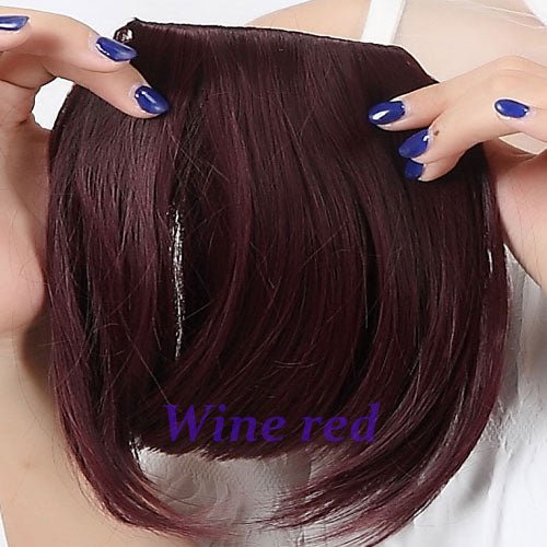 S-noilite Real thick Natural Bang False Hair Bangs black brown blonde auburn red Clip In on Synthetic Hair Fringe