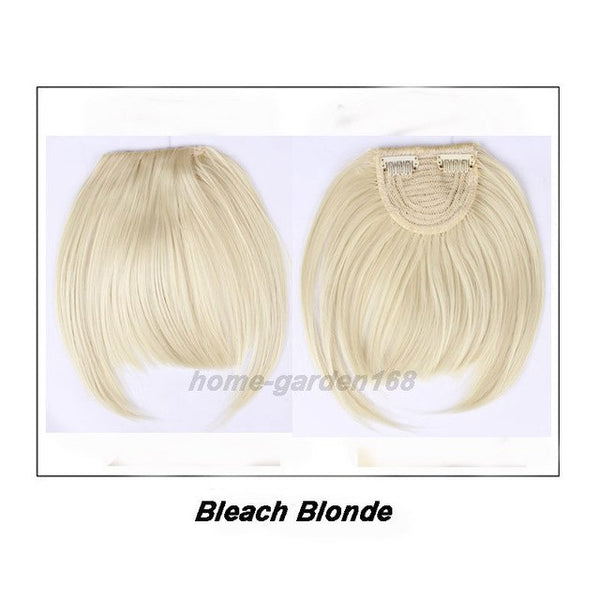 S-noilite Real thick Natural Bang False Hair Bangs black brown blonde auburn red Clip In on Synthetic Hair Fringe