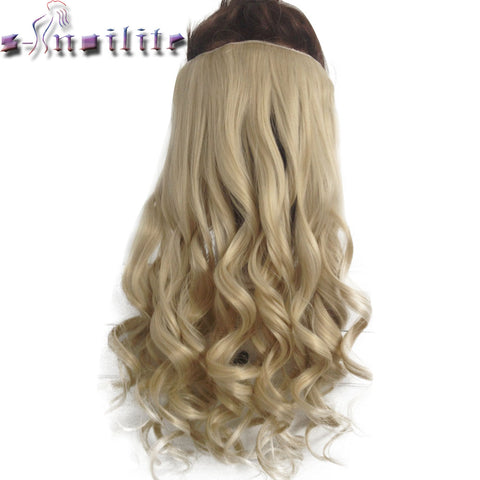 S-noilite 24 inches 61CM Long 100% Real Thick Clip in Hair Extension Frosted Hairpiece Mix Brown Blonde Synthetic Hair