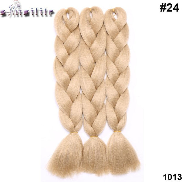 s-noilite Ombre Kanekalon Braiding Hair 24 Inch 100g/piece Synthetic Crochet Hair Extensions Bulk Hair African Hair