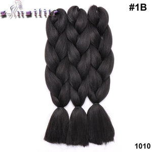 s-noilite 100g/piece Ombre Synthetic Kanekalon Braiding Hair For Crochet Jumbo Braids False Hair Extensions