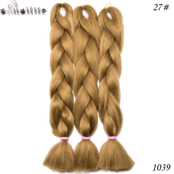 s-noilite Braiding Hair 1 piece 24 inch Jumbo Braids 100g/piece Synthetic ombre Kanekalon Fiber Hair Extensions