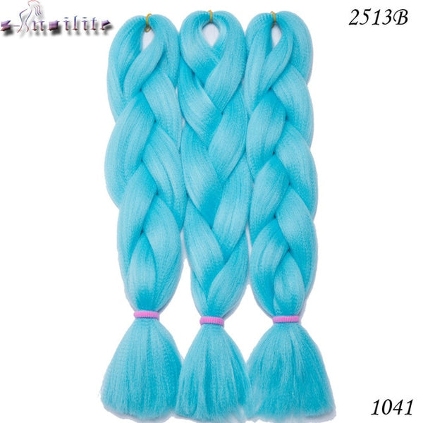 s-noilite Braiding Hair 1 piece 24 inch Jumbo Braids 100g/piece Synthetic ombre Kanekalon Fiber Hair Extensions