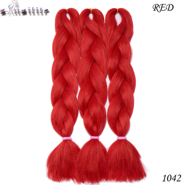 s-noilite Braiding Hair 1 piece 24 inch Jumbo Braids 100g/piece Synthetic ombre Kanekalon Fiber Hair Extensions