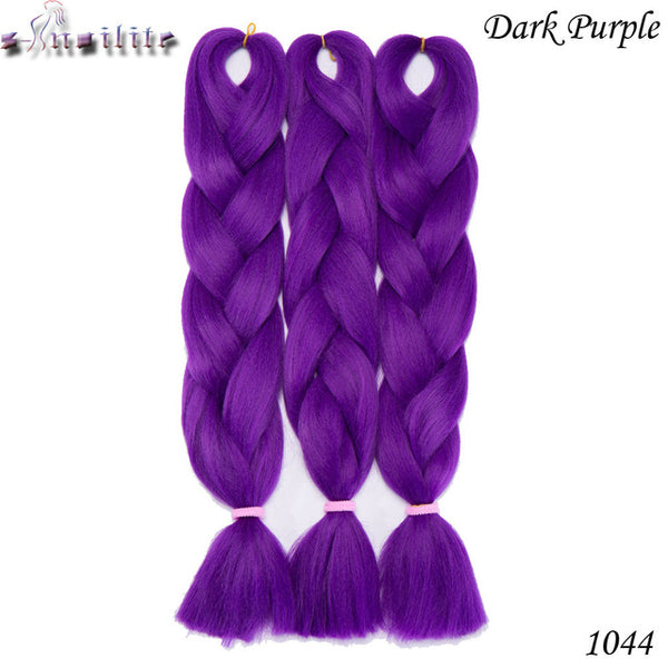 s-noilite Braiding Hair 1 piece 24 inch Jumbo Braids 100g/piece Synthetic ombre Kanekalon Fiber Hair Extensions