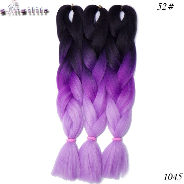 s-noilite Braiding Hair 1 piece 24 inch Jumbo Braids 100g/piece Synthetic ombre Kanekalon Fiber Hair Extensions