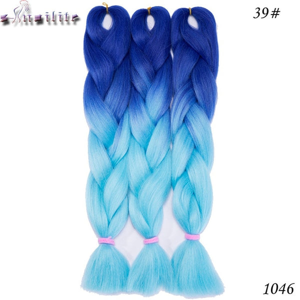 s-noilite Braiding Hair 1 piece 24 inch Jumbo Braids 100g/piece Synthetic ombre Kanekalon Fiber Hair Extensions