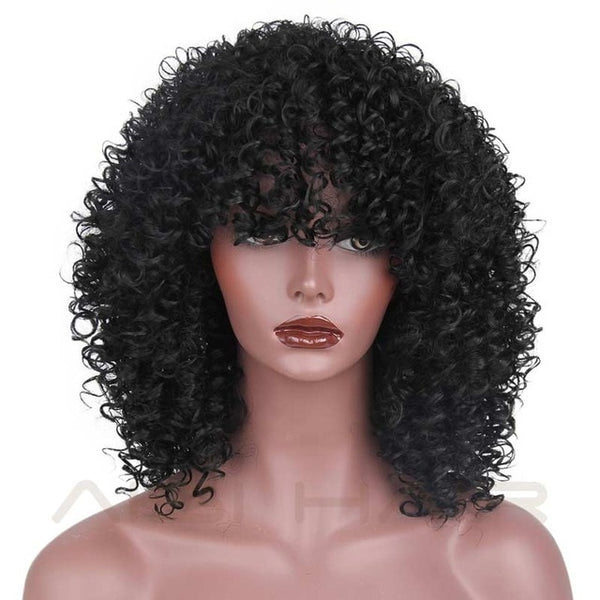 AISI HAIR Afro Kinky Curly Wig Synthetic Wigs for Women Black Natural Afro Hair Free Shipping