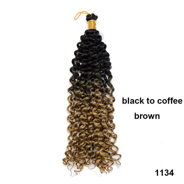 SNOILITE 1pcs 14'' Synthetic Crochet Braiding Hair Extensions Kanekalon Hairpiece Brazilian Marley Braids Ombre Black To Brown