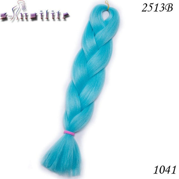 s-noilite 24 Inches Ombre Synthetic Jumbo Braids Hair Extensions Crochet Kanekalon Braiding Hair Bulk African Hair