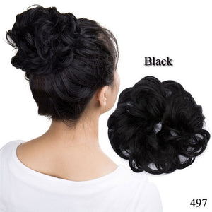 S-noilite Synthetic Hair Chignons Elastic Scrunchie Extensions Hair Ribbon Ponytail Hair Bundles Updo Hairpieces scrunchie