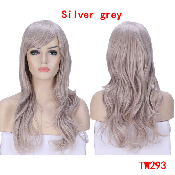 SNOILITE 23inch Long loose wave Cosplay Wigs Pink Black Blue Brown Blonde red Women Wig Heat Resistant Synthetic wig for cosplay