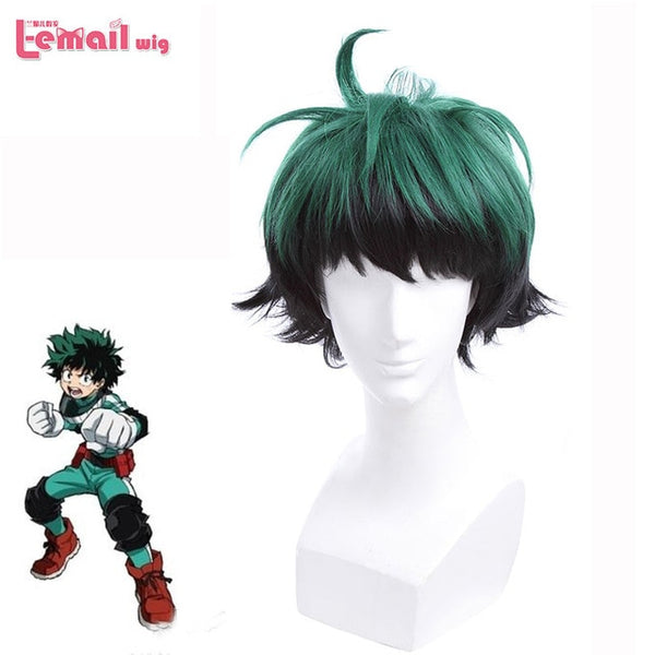 L-email wig New Men My Hero Academia Cosplay Wigs Izuku Midoriya and Shouto Todoroki Short Synthetic Hair Perucas Cosplay Wig