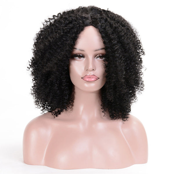 MSIWIGS Brown Synthetic Curly Wigs for Women 9 Colors Ombre Short Afro Wig African American Natural 14 Inches Black Hair