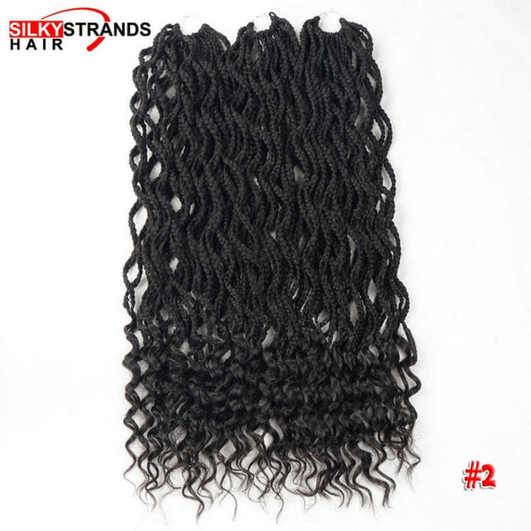 Silky Strands Goddess Box Braids Crochet Hair Extensions Kanekalon Crochet Braids Synthetic Braiding Hair Black Colors Bulk