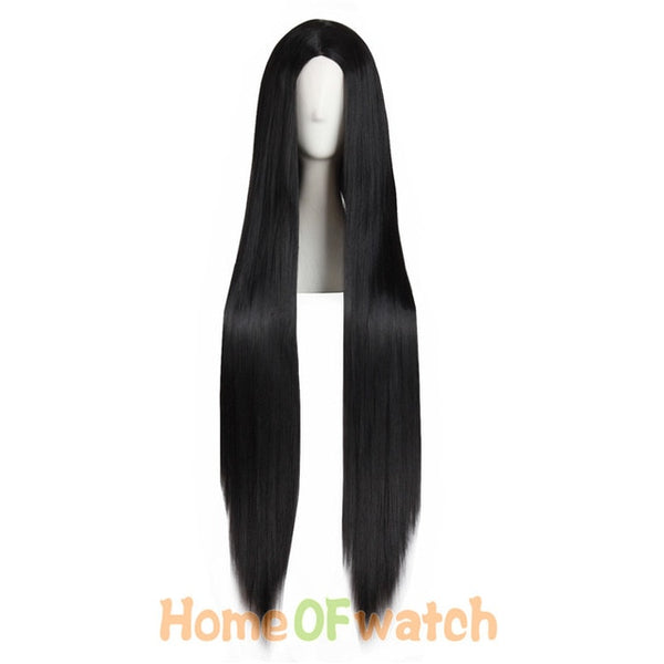 Long Straight Hair 40" 100cm Cosplay Wig Black White Brown 4 Colors Heat Resistant Synthetic Wigs Women Ladies Party MapofBeauty