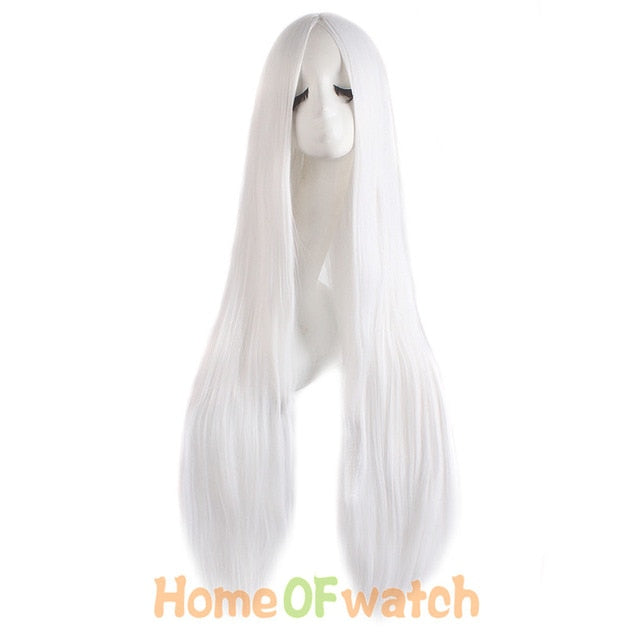 Long Straight Hair 40" 100cm Cosplay Wig Black White Brown 4 Colors Heat Resistant Synthetic Wigs Women Ladies Party MapofBeauty