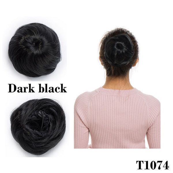 S-noilite Synthetic chignon cheveux Elastic drawstring straight chignon hair bun postiche cheveux chignon uodo hair extension