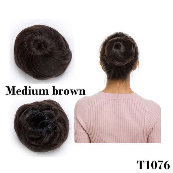 S-noilite Synthetic chignon cheveux Elastic drawstring straight chignon hair bun postiche cheveux chignon uodo hair extension