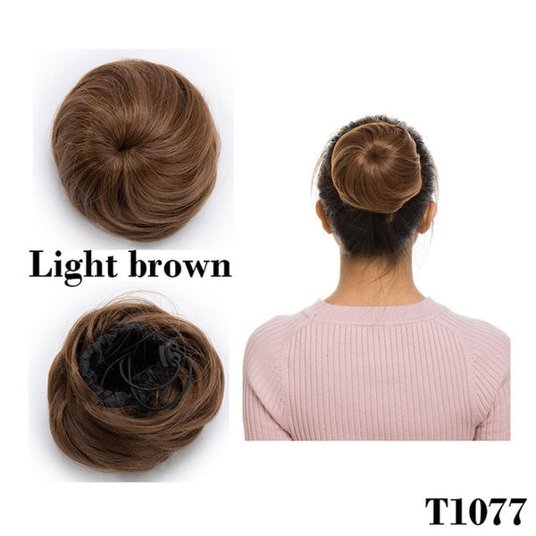 S-noilite Synthetic chignon cheveux Elastic drawstring straight chignon hair bun postiche cheveux chignon uodo hair extension