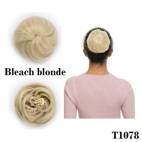 S-noilite Synthetic chignon cheveux Elastic drawstring straight chignon hair bun postiche cheveux chignon uodo hair extension