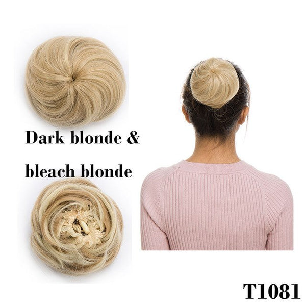 S-noilite Synthetic chignon cheveux Elastic drawstring straight chignon hair bun postiche cheveux chignon uodo hair extension