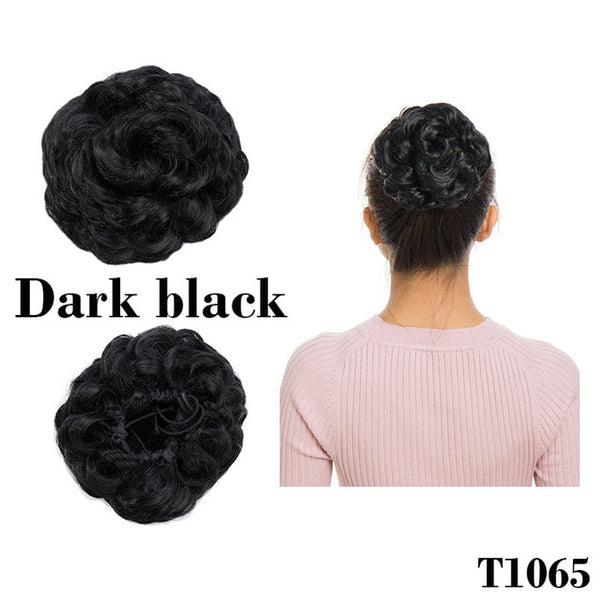 S-noilite postiche cheveux chignon synthetic Hairpiece adjustable rubber band belt drawstring curly chignons cheveux hair bun