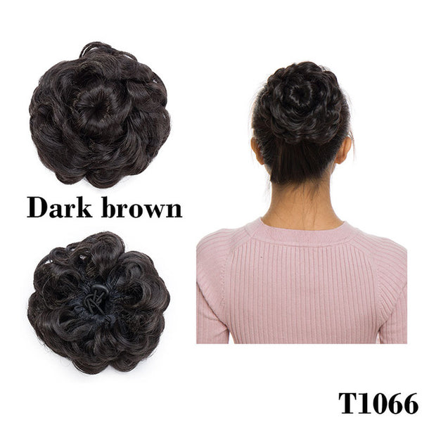 S-noilite postiche cheveux chignon synthetic Hairpiece adjustable rubber band belt drawstring curly chignons cheveux hair bun