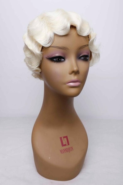 Amir Finger Waves Wig Synthetic Hair Heat Resistant Short Wigs for African American Women Cosplay Wig