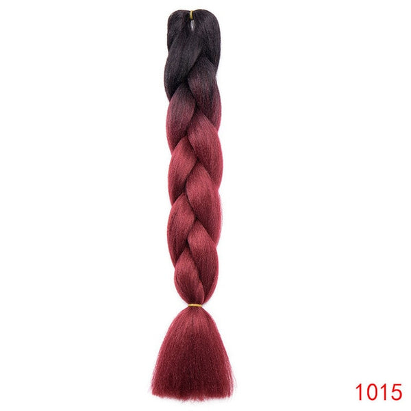 Snoilite 1piece 24inch Ombre Kanekalon Jumbo braid hair jumbo braid synthetic jumbo braid hair extension braid for black women