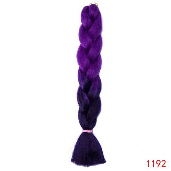 Snoilite 1piece 24inch Ombre Kanekalon Jumbo braid hair jumbo braid synthetic jumbo braid hair extension braid for black women