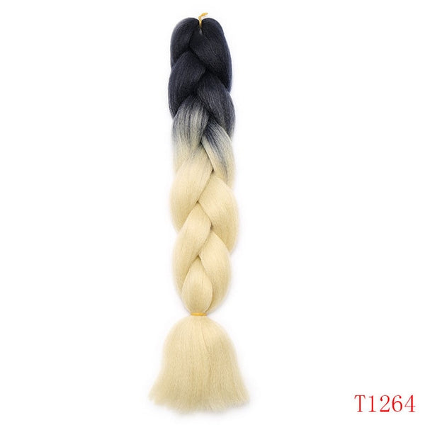 Snoilite 1piece 24inch Ombre Kanekalon Jumbo braid hair jumbo braid synthetic jumbo braid hair extension braid for black women