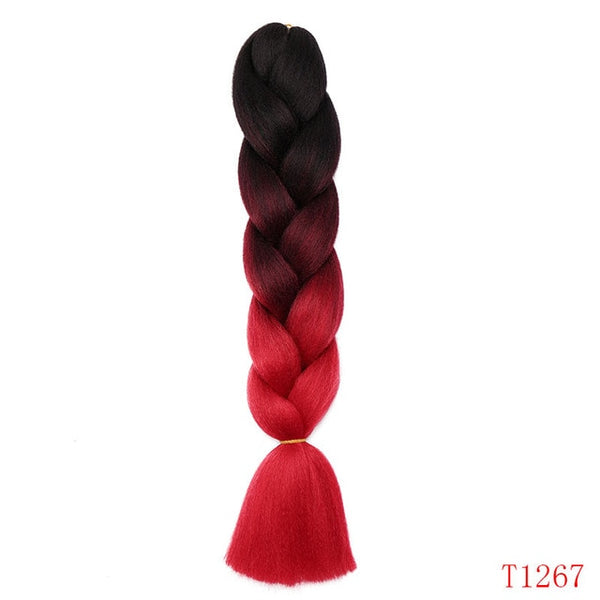 Snoilite 1piece 24inch Ombre Kanekalon Jumbo braid hair jumbo braid synthetic jumbo braid hair extension braid for black women