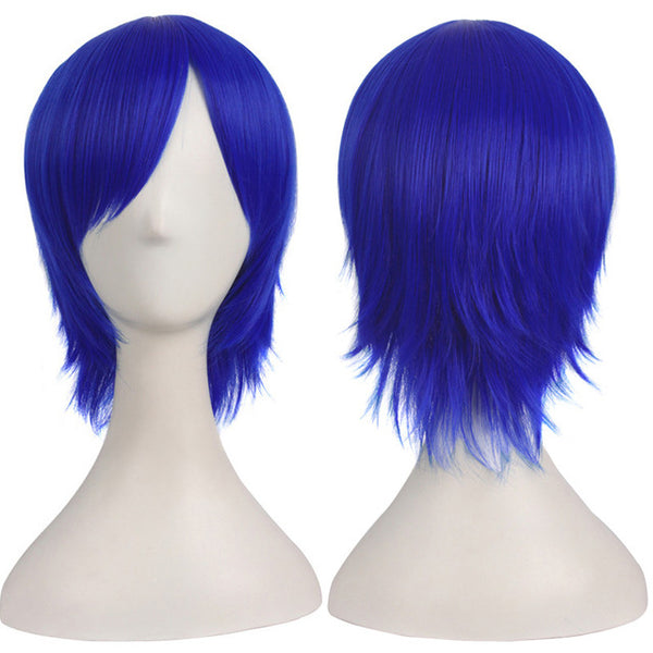 MapofBeauty 12" Short Straight White Black Blonde Red Brown Orange 23 Colors Cosplay Wigs Heat Resistant Natural Synthetic Hair