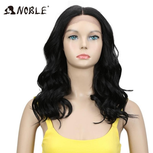 Noble Long Wavy Synthetic Hair Lace Part Wig 20 Inch Wigs For Black Women New Colors  Red Mixed Cosplay Wig Synthetic Lace Wig