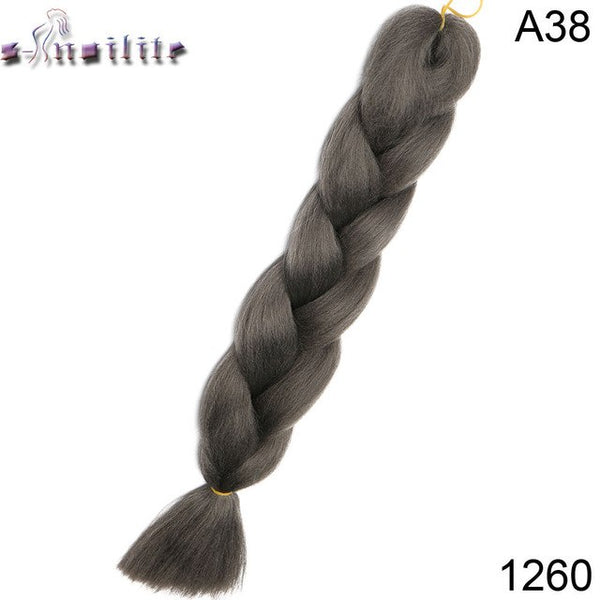 S-noilite Kanekalon Braiding Hair Crochet Braids Synthetic Hair Ombre 24 Inch 100G Jumbo Braids