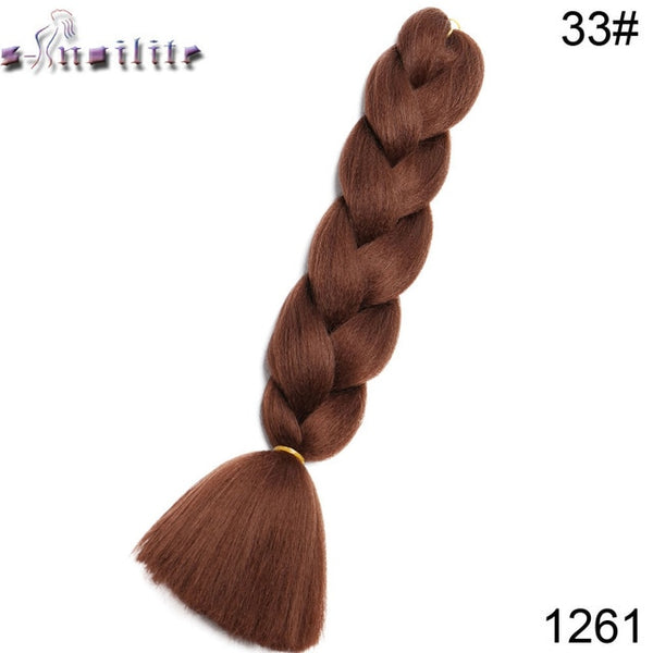 S-noilite Kanekalon Braiding Hair Crochet Braids Synthetic Hair Ombre 24 Inch 100G Jumbo Braids