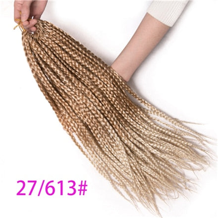 VERVES Box Braids Hair Synthetic 14 inch and 18 inch Crochet Hair Extensions 22 Strands/pack Ombre Braiding Hair Braids