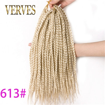 VERVES Box Braids Hair Synthetic 14 inch and 18 inch Crochet Hair Extensions 22 Strands/pack Ombre Braiding Hair Braids