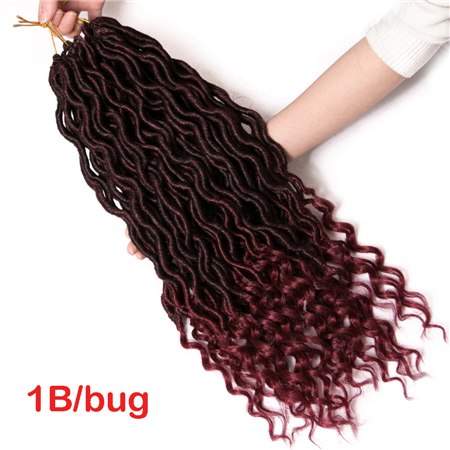 VERVES Faux Locs 18 inch Crochet braids Hair Extensions 24 strands/pack Braids Ombre Kanekalon Braiding Hair Synthetic brown