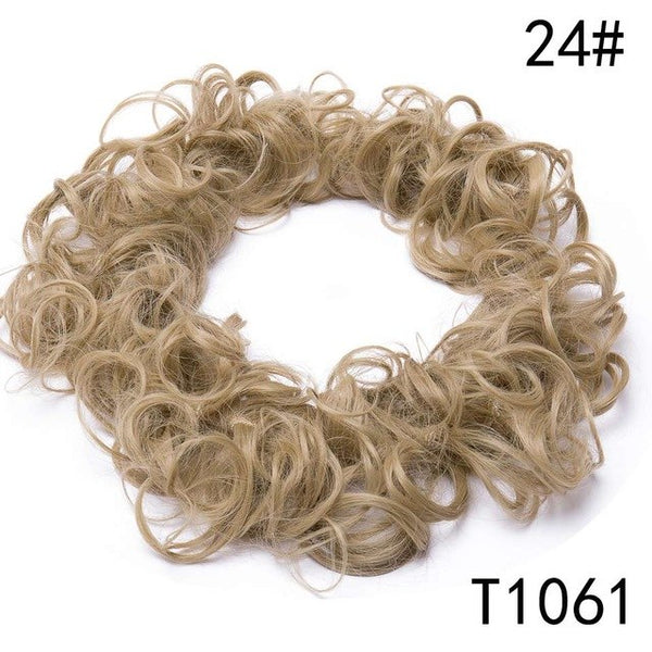 S-noilite 80cm 85g Women Chignon Rubber Band Hairband Synthetic Chignon Hairpiece Updo Chignon Donut Roller Scrunchie Hair Bun