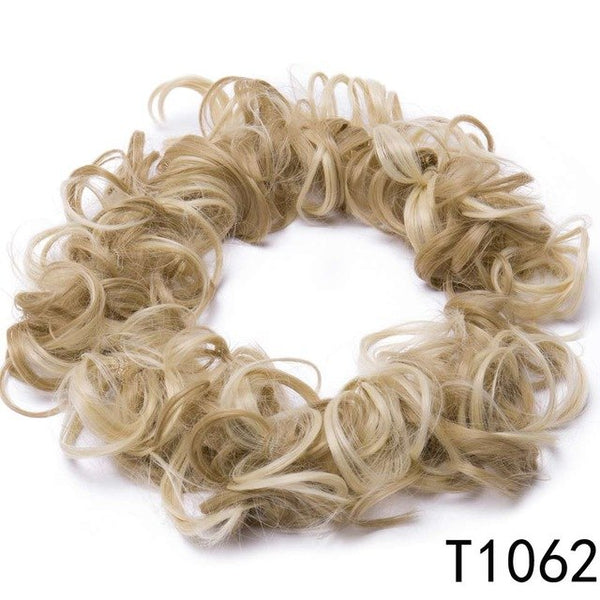 S-noilite 80cm 85g Women Chignon Rubber Band Hairband Synthetic Chignon Hairpiece Updo Chignon Donut Roller Scrunchie Hair Bun