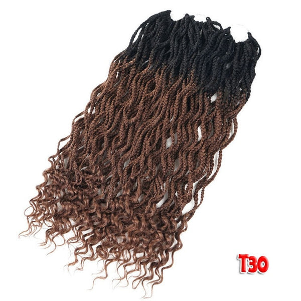 Beyond Beauty Crotchet Hair Extensions Ombre Medium Box Braids Crochet Braids Fiber Synthetic Braiding Hair Bulk