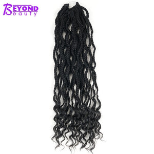 Beyond Beauty Crotchet Hair Extensions Ombre Medium Box Braids Crochet Braids Fiber Synthetic Braiding Hair Bulk