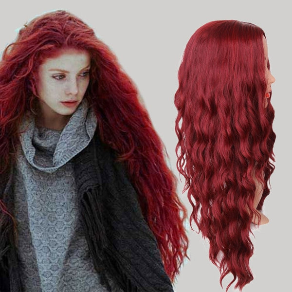 I's a wig 30" Synthetic  Red Black Dark Brown  and Ombre Blonde  Hair Long Wigs for Women