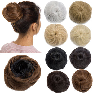 S-noilite Synthetic chignon cheveux Elastic drawstring straight chignon hair bun postiche cheveux chignon uodo hair extension